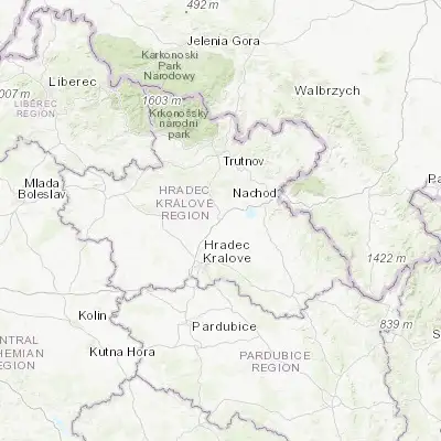 Map showing location of Jaroměř (50.356200, 15.921360)
