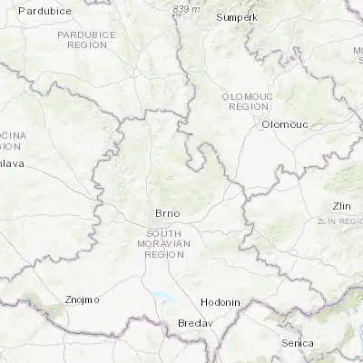 Map showing location of Jedovnice (49.344530, 16.755950)