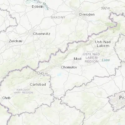Map showing location of Jirkov (50.499790, 13.447690)
