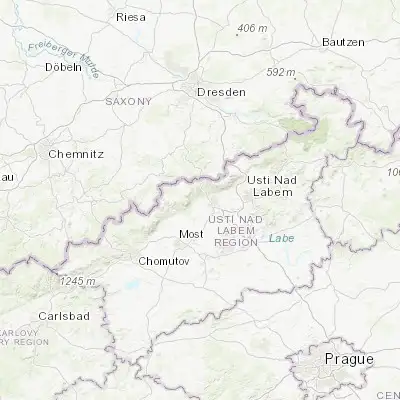 Map showing location of Košťany (50.655070, 13.755540)