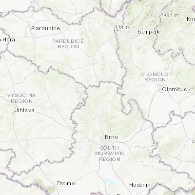Map showing location of Kunštát (49.506450, 16.517220)
