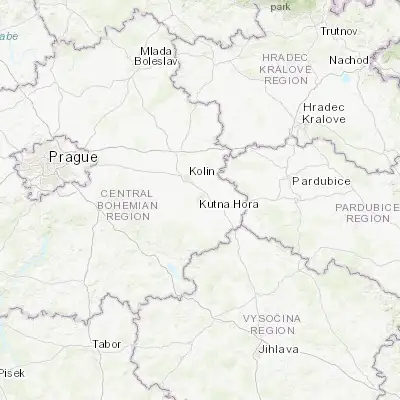 Map showing location of Kutná Hora (49.948390, 15.268160)