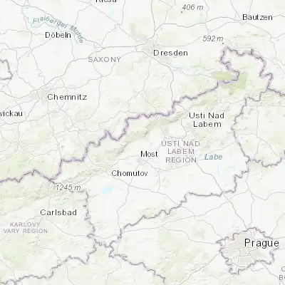 Map showing location of Lom u Mostu (50.593280, 13.657290)