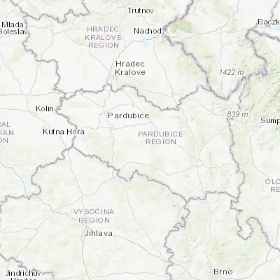 Map showing location of Luže (49.893410, 16.028500)
