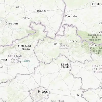 Map showing location of Mimoň (50.658690, 14.724740)