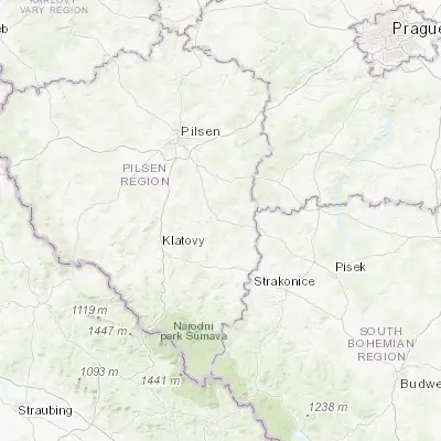 Map showing location of Nepomuk (49.486160, 13.582250)