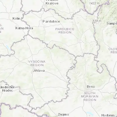 Map showing location of Nové Město na Moravě (49.561440, 16.074180)