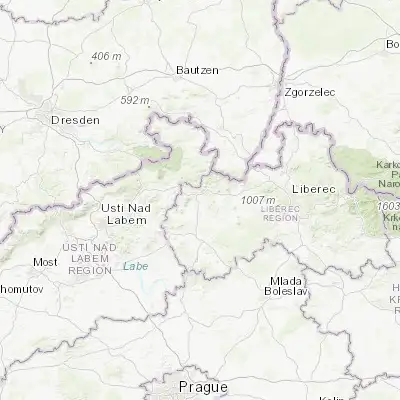 Map showing location of Nový Bor (50.757610, 14.555550)