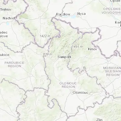 Map showing location of Nový Malín (49.942620, 17.031910)