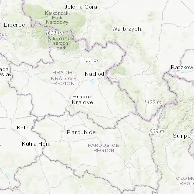 Map showing location of Opočno (50.267420, 16.114800)
