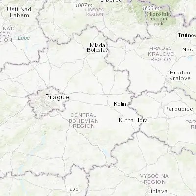 Map showing location of Pečky (50.090430, 15.030170)