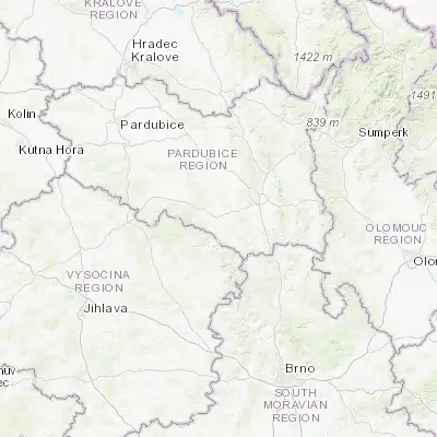 Map showing location of Polička (49.714650, 16.265430)