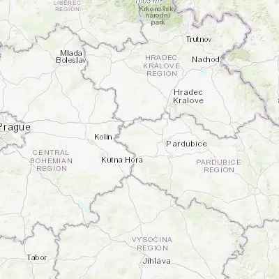 Map showing location of Přelouč (50.039850, 15.560310)