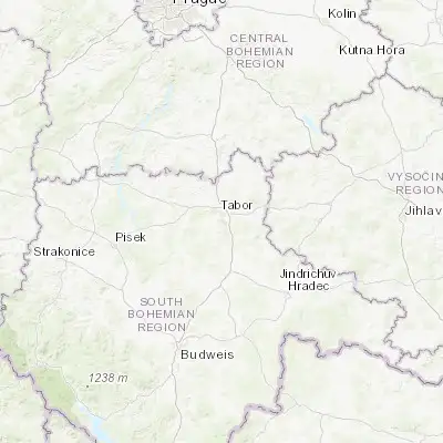 Map showing location of Sezimovo Ústí (49.385190, 14.684800)