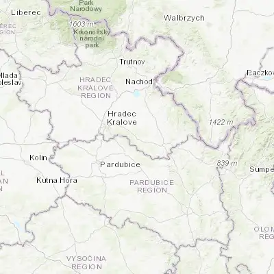 Map showing location of Týniště nad Orlicí (50.151360, 16.077700)