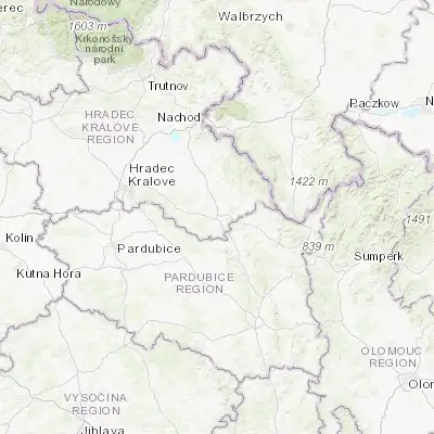 Map showing location of Vamberk (50.117560, 16.290670)