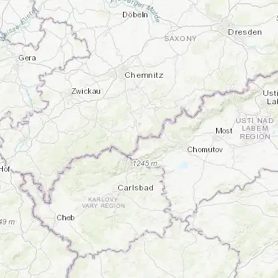Map showing location of Vejprty (50.492320, 13.032120)