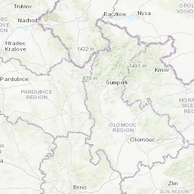 Map showing location of Zábřeh (49.882600, 16.872230)