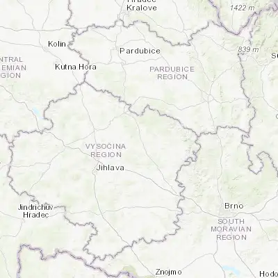 Map showing location of Žďár nad Sázavou (49.562630, 15.939240)