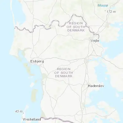 Map showing location of Brørup (55.481940, 9.017560)