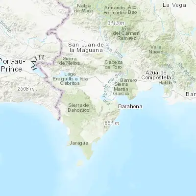 Map showing location of Las Salinas (18.274850, -71.315960)