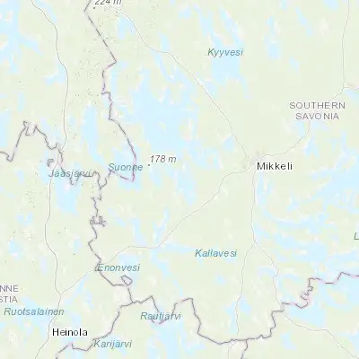 Map showing location of Hirvensalmi (61.633330, 26.800000)