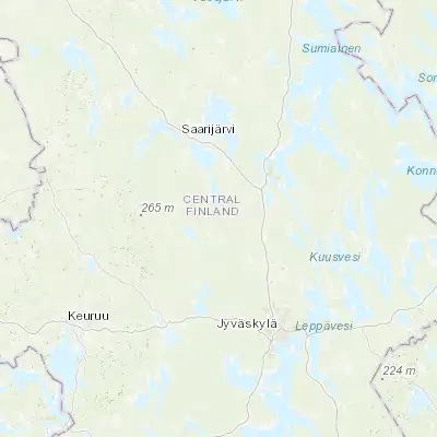 Map showing location of Uurainen (62.500000, 25.450000)