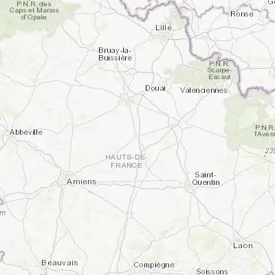 Map showing location of Bapaume (50.103790, 2.849660)