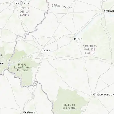 Map showing location of Bléré (47.327380, 0.991860)