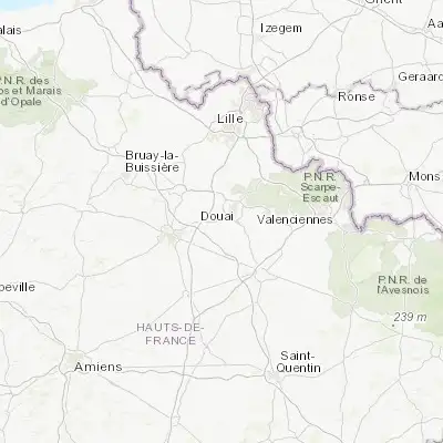 Map showing location of Brebières (50.333330, 3.016670)