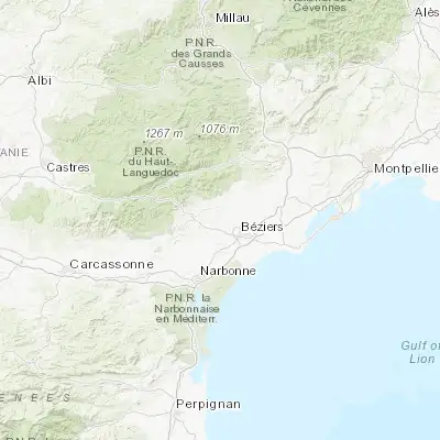 Map showing location of Cazouls-lès-Béziers (43.392360, 3.101140)