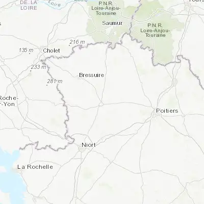 Map showing location of Châtillon-sur-Thouet (46.662560, -0.238550)