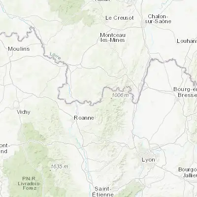 Map showing location of Chauffailles (46.207260, 4.339320)