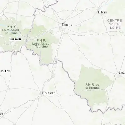Map showing location of Descartes (46.966670, 0.700000)