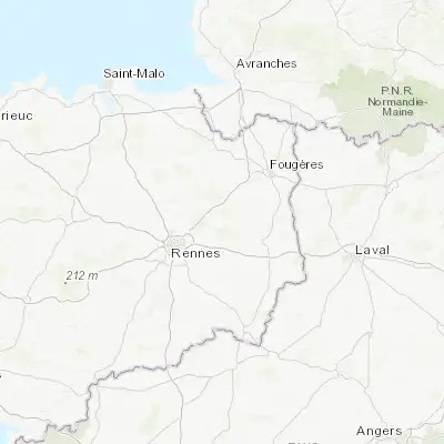 Map showing location of La Bouëxière (48.184040, -1.438430)
