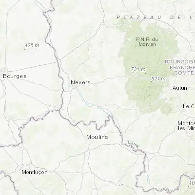 Map showing location of La Machine (46.892260, 3.464260)