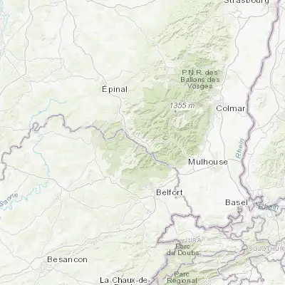 Map showing location of Le Thillot (47.879410, 6.762790)