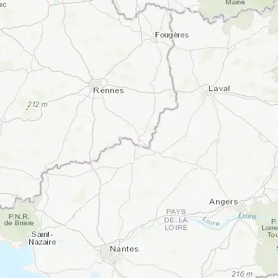 Map showing location of Martigné-Ferchaud (47.829180, -1.318020)