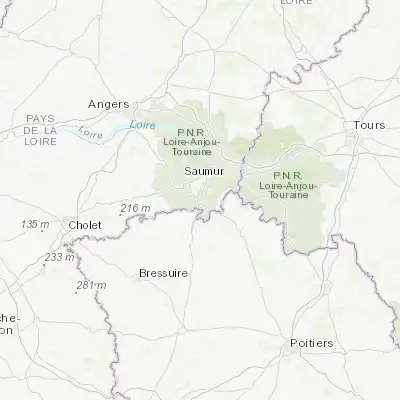 Map showing location of Montreuil-Bellay (47.131200, -0.153650)