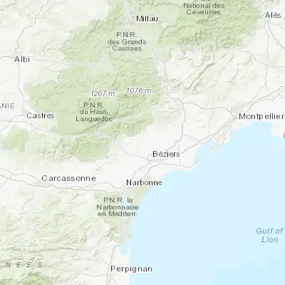 Map showing location of Murviel-lès-Béziers (43.433330, 3.133330)