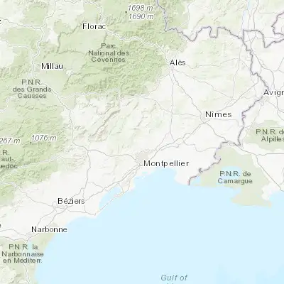 Map showing location of Prades-le-Lez (43.699300, 3.865040)