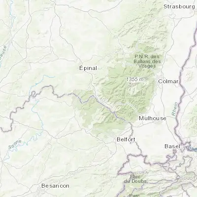 Map showing location of Rupt-sur-Moselle (47.922710, 6.662910)