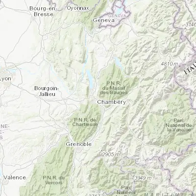 Map showing location of Saint-Alban-Leysse (45.583330, 5.950000)