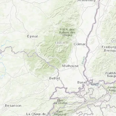 Map showing location of Saint-Amarin (47.874940, 7.029400)