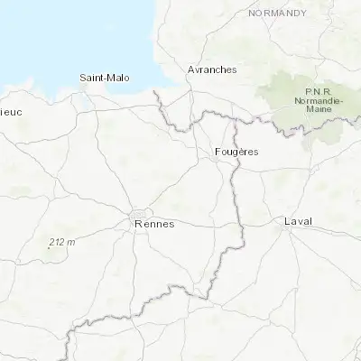 Map showing location of Saint-Aubin-du-Cormier (48.259670, -1.399830)