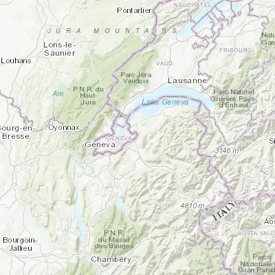 Map showing location of Saint-Cergues (46.230050, 6.319240)