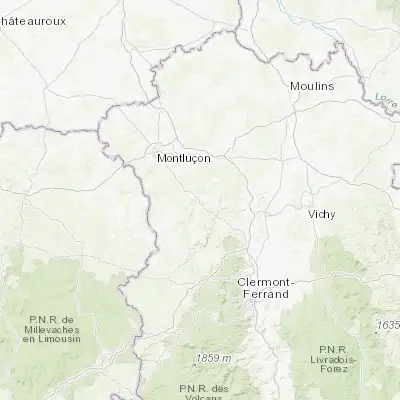Map showing location of Saint-Éloy-les-Mines (46.160510, 2.833790)