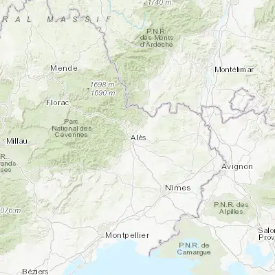 Map showing location of Saint-Privat-des-Vieux (44.144350, 4.128850)