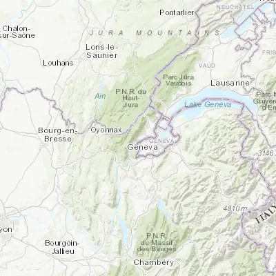 Map showing location of Thoiry (46.237620, 5.981110)