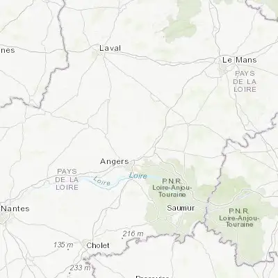 Map showing location of Tiercé (47.615700, -0.467870)